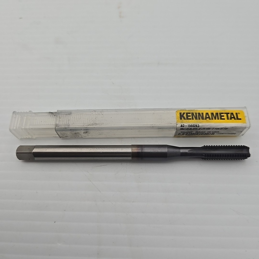 Kennametal 5538533 M8x1.25 6H STFL‎ 4F LTF  HSS-E TICN CH Tap
